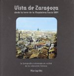 Vista de Zaragoza desde la torre de la Magdalena hacia 1864