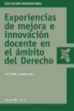 Experiencias de mejora e innovación docente en el ámbito del derecho