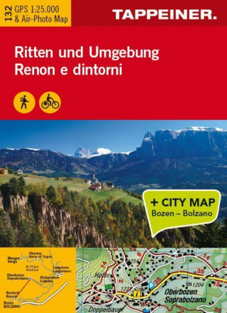 Kombinierte Wanderkarte Ritten und Umgebung / Renon e dintorni. Carta topografica 1 : 25.000