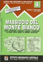 IGC Italien 1 : 50 000 Wanderkarte 04 Monte Bianco