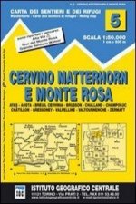 IGC Italien 1 : 50 000 Wanderkarte 5 Vervino Matterhorn e Monte Rosa