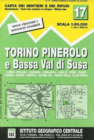 IGC Italien 1 : 50 000 Wanderkarte 17 Torino Pinerol