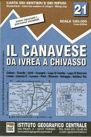 IGC Italien 1 : 50 000 Wanderkarte 21 Il Canavese