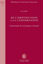 de L'Identification a la Categorisation: L'Antonomase Du Nom Propre En Francais