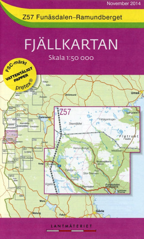 Fjällkartan 1 : 50 000 Z57 Funäsdalen - Ramundberget Wanderkarte