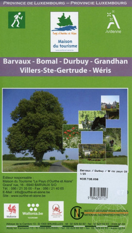 Barvaux - Bomal - Durbuy - Grandhan - Villers-Ste-Gertrude - Wéris 1 : 25 000
