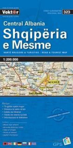 Albanien Mitte Straßenkarte 1 : 200 000 GPS