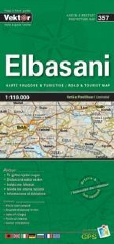 Elbasani Provinzkarte 1 : 110 000 GPS