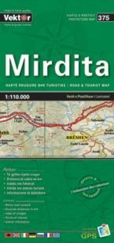 Mirdita Provinzkarte 1 : 110 000 GPS