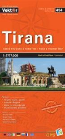 Tirana Stadtplan 1 : 10 000 GPS