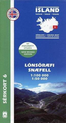 Island Serkort 06 Lonsöraefi, Snaefell  1 : 100 000 / 1 : 50 000