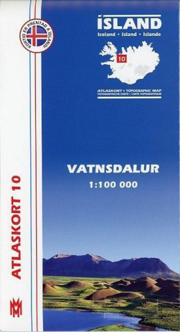 Island Atlaskort 10 Vatnsdalur 1 : 100 000