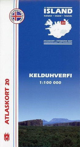 Island Atlaskort 20 Kelduhverfi 1:100.000