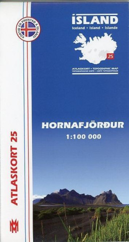 Island Atlaskort 25 Hornafjördur 1:100.000