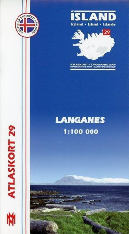 Island Atlaskort 29 Langanes 1:100.000