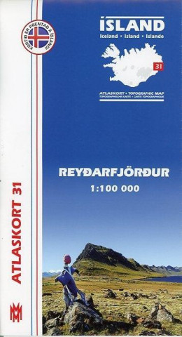Island Atlaskort 31 Reydarfjördur 1:100.000
