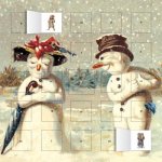 Mr & Mrs Snowman advent calendar (with stickers)