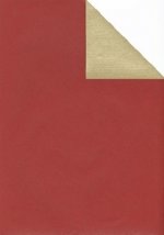 Geschenkpapier VT gold-rot be., 25 Bogen (70 x 100 cm)