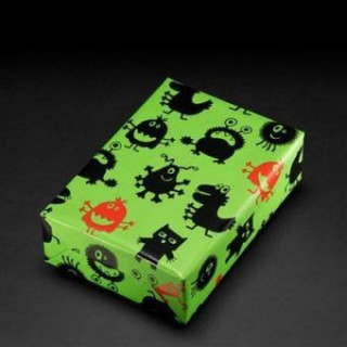 Geschenkpapier Monster grün gN (Rolle 30 cm)