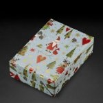 Geschenkpapier Zermatt h'blau mg (Rolle 30 cm)