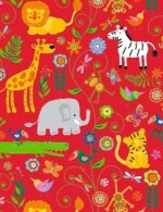 Geschenkpapier Gamba rot (Rolle, 70 cm)