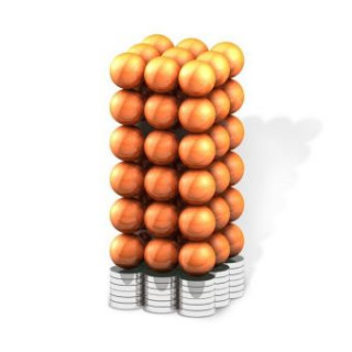 Magnetkugeln NEOBALLS Set 108-teilig orange