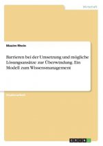 Barrieren bei der Umsetzung und moegliche Loesungsansatze zur UEberwindung. Ein Modell zum Wissensmanagement