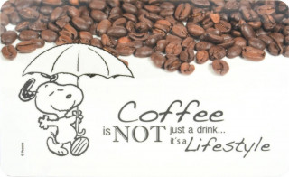 Peanuts - Frühstücksbrettchen Snoopy: Coffee is not just a drink...