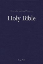 NIV, Single-Column Pew and Worship Bible, Large Print, Hardcover, Blue