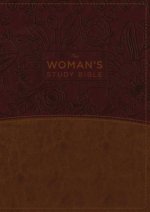 NKJV, The Woman's Study Bible, Leathersoft, Brown/Burgundy, Red Letter, Full-Color Edition, Thumb Indexed