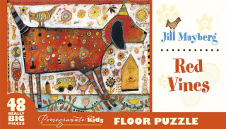 Jill Mayberg Red Vines Floor Puzzle