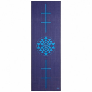 Yogamatte Leela Collection Yantra/Alignment, dunkelblau