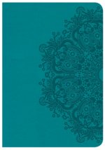 CSB Large Print Compact Reference Bible, Teal Leathertouch