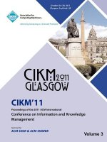CIKM 11 Proceedings of the 2011 ACM International Conference on Information and Knowledge Management Vol 3