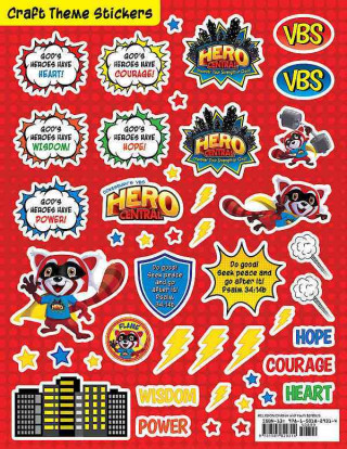 Vacation Bible School 2017 Vbs Hero Central Craft Theme Stickers (Pkg of 12): Discover Your Strength in God!
