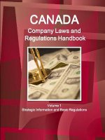 Canada Company Laws and Regulations Handbook Volume 1 Strategic Information and Basic Regulations