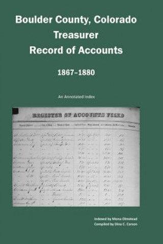 Boulder County, Colorado Treasurer, Register of Accounts, 1867-1880: An Annotated Index