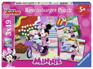 Mickey & Minnie: Beautiful Minnie Mouse (3 X 49 PC Puzzles)