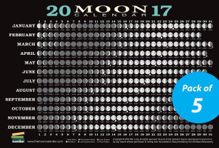 Moon Calendar Card 2017 - 5 Pack