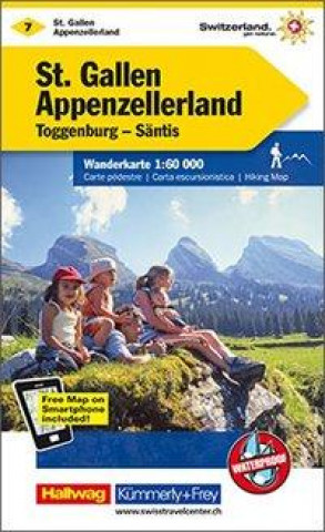 KuF Schweiz Wanderkarte 07 St. Gallen - Appenzeller Land 1 : 60 000