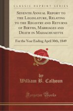 Seventh Annual Report to the Legislature, Relating to the Registry and Returns of Births, Marriages and Death in Massachusette