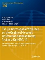 1st International Workshop on the Quality of Geodetic Observation and Monitoring Systems (QuGOMS'11)