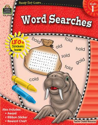 Ready-Set-Learn: Word Searches Grade 1 [With 150+ Stickers & Ribbon Sticker and Award and Reward Chart]