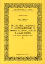 Estudio léxico-semántico de los fueros leoneses de Zamora, Salamanca, Ledesma y Alba de Tormes : concordancias lematizadas