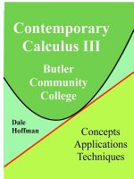 Contemporary Calculus 3rd Semester