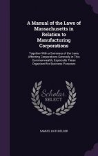 Manual of the Laws of Massachusetts in Relation to Manufacturing Corporations