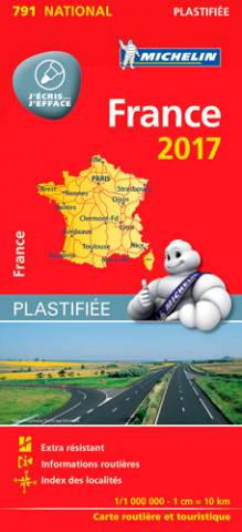 Michelin Frankreich 2017 (plastifiziert) 1 : 1 000 000