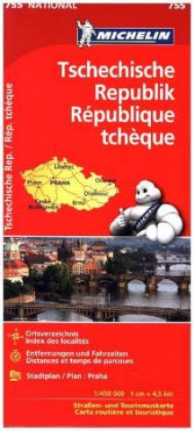 Michelin Nationalkarte Tschechische Republik 1:450 000