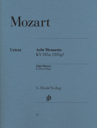 8 Menuette mit Trios KV 315g, Ausgabe für Klavier