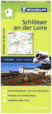 Michelin Zoomkarte Schlösser an der Loire 1 : 150 000